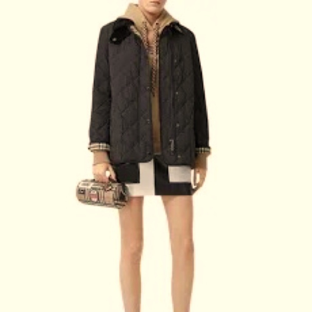 Burberry quilted jacket zipper black XS ❤️😍